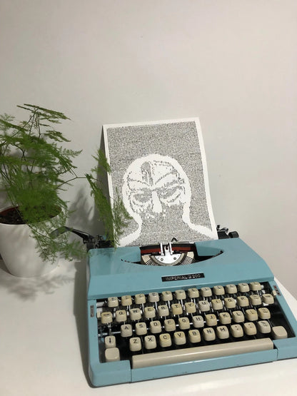 MF DOOM - Madvillain - Typewriter Print